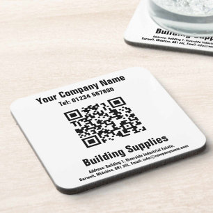 Building Supplies QR Code Design Coaster
