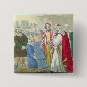 Building the City and the Tower of Babel, from a b 15 Cm Square Badge