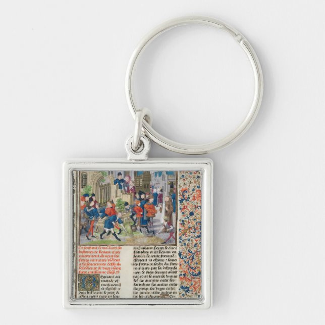 Building the Foundations of the Monastery Key Ring (Front)