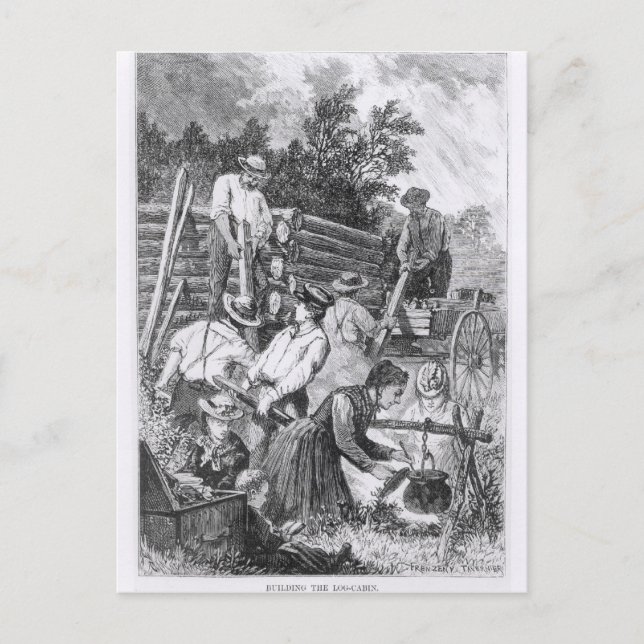 Building the Log-Cabin Postcard (Front)