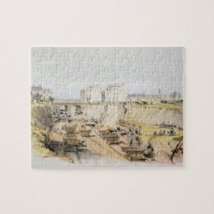 Building the Retaining Wall near Park Street, Camd Jigsaw Puzzle