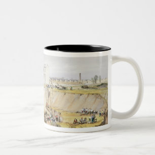 Building the Retaining Wall near Park Street, Camd Two-Tone Coffee Mug