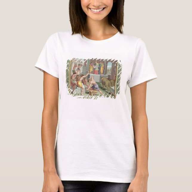 Building The Temple of Solomon, illustration from T-Shirt (Front)