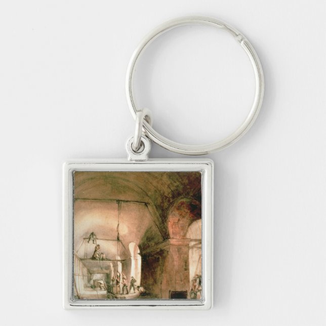 Building the Thames Tunnel, , c.1830 Key Ring (Front)