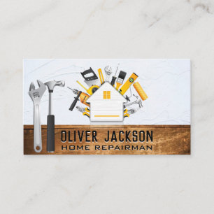 Building Tools   Home Icon   Wood Business Card