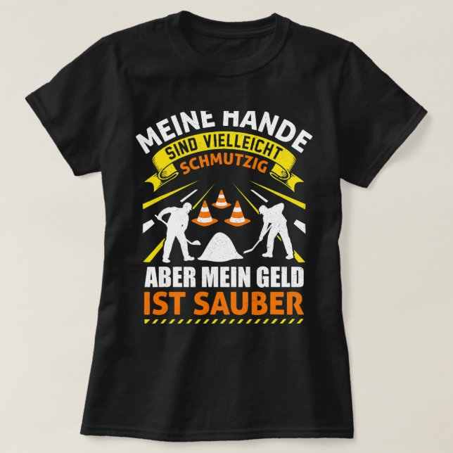 Building worker construction site street construct T-Shirt (Design Front)