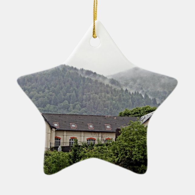 BuildingInTheHills Ceramic Ornament (Front)