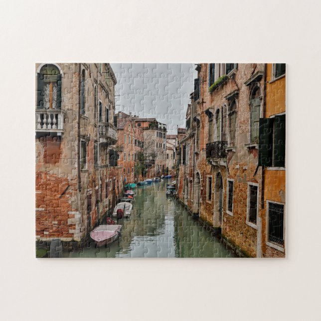 Buildings along canals of Venice Jigsaw Puzzle (Horizontal)