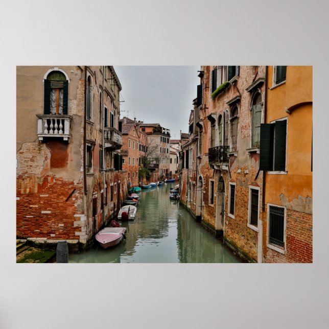 Buildings along canals of Venice Poster (Front)