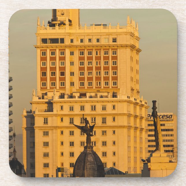 Buildings along Gran Via and Edificio Espana Coaster (Front)