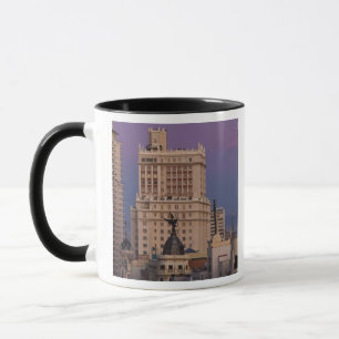 Buildings along Gran Via and Edificio Espana Mug