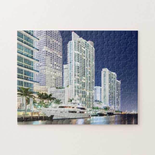 Buildings along the Miami River Riverwalk Jigsaw Puzzle (Horizontal)