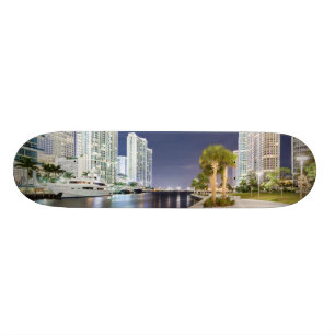 Buildings along the Miami River Riverwalk Skateboard