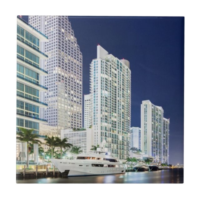 Buildings along the Miami River Riverwalk Tile (Front)