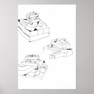 Building's Games 3 Stacking Letters Drawing 18 P Poster