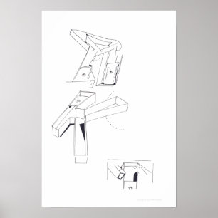 Building's Games K Monogram Drawing 19 C Poster