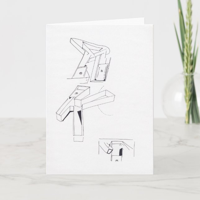 Building's Games K Monogram Drawing 19 Card (Front)