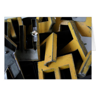 Building's Games Metal Letters Abstract Typography