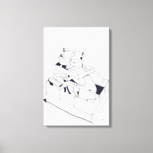 Building's Games Stacking Letters Drawing 17 C Canvas Print