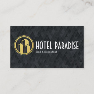 Buildings Hotel Logo   Bed Breakfast Business Card