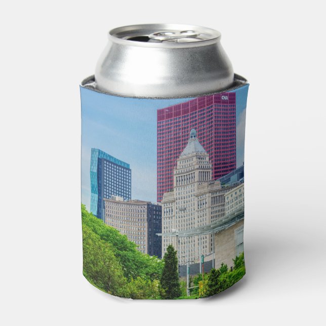 Buildings In Chicago Can Cooler (Can Front)