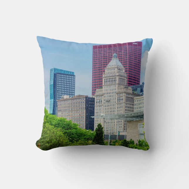 Buildings In Chicago Cushion (Front)