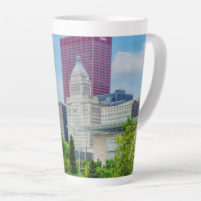 Buildings In Chicago Latte Mug (Right Angle)