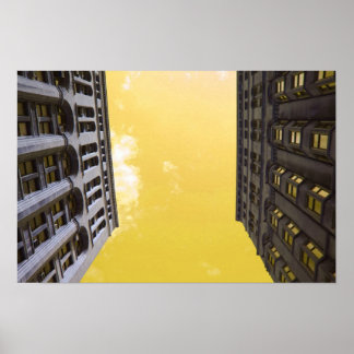 buildings in chicago poster