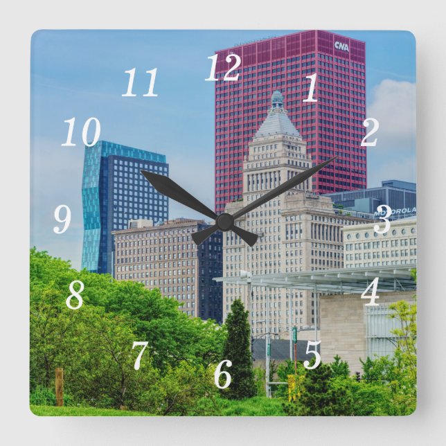 Buildings In Chicago Wall Clock (Front)