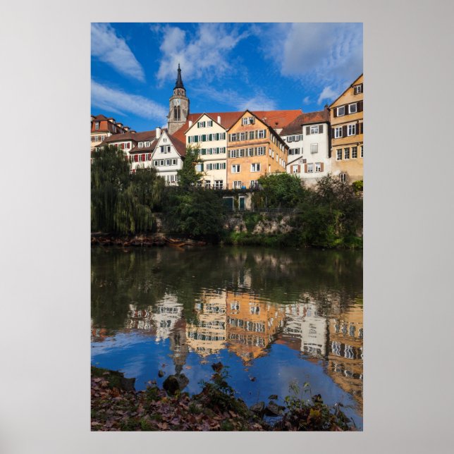 Buildings Line the River | Germany Poster (Front)