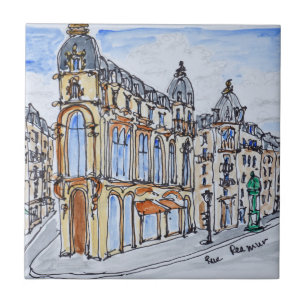 Buildings on Rue Reaumur, Paris, France Ceramic Tile