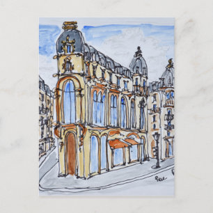 Buildings on Rue Reaumur, Paris, France Postcard