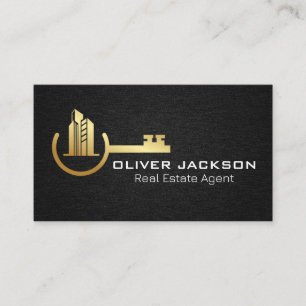 Buildings Real Estate Linen Background Business Card