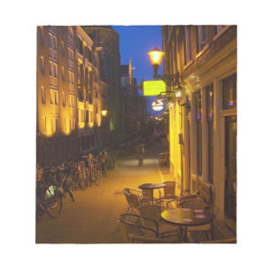Buildings with 17th or 18th century facade and notepad