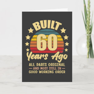 Built 60 Years Ago All Parts Original 60 Birthday Invitation