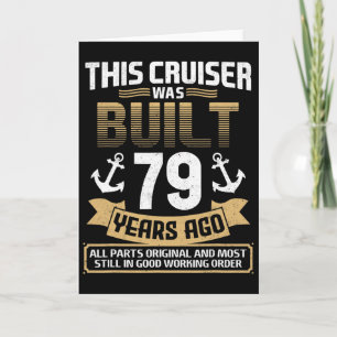 Built 79 Years Ago Vintage 79 Year Old 79th Birthd Card