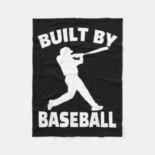 Built By Baseball Funny Baseball For Men Women Boy Fleece Blanket