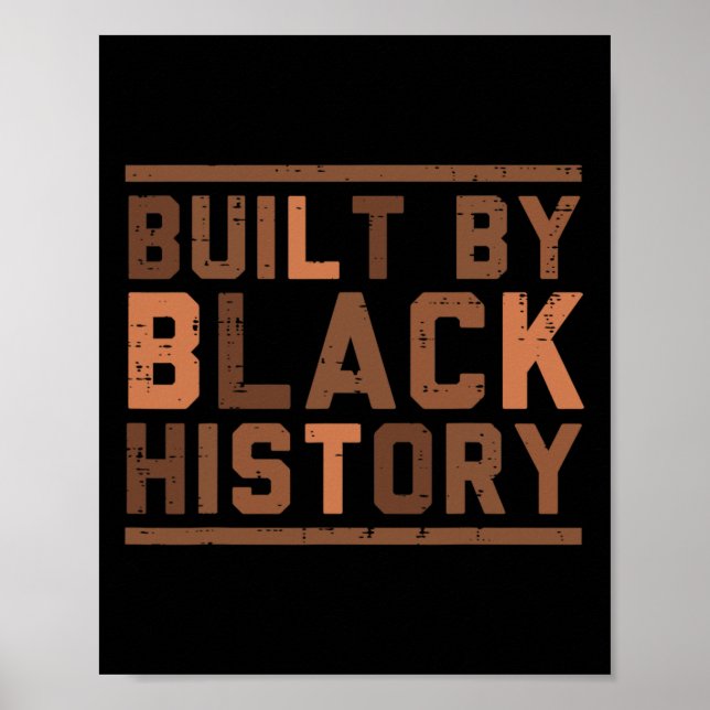 Built By Black History Bhm African Pride Month Men Poster (Front)