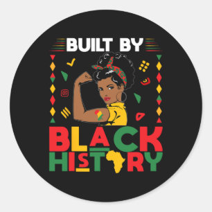 Built By Black History Month Strong African Pride Classic Round Sticker