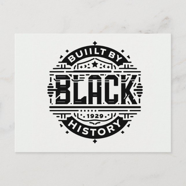 built by black history  postcard (Front)