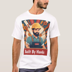 Built By Hands – Labour Day Worker T-Shirt Design