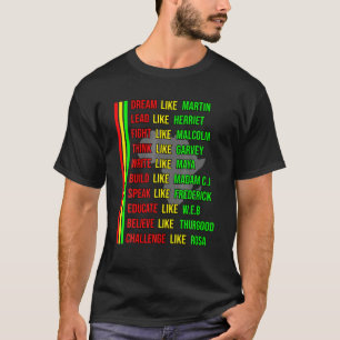Built By Teach Black History Month Kids Proud Afri T-Shirt