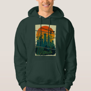 Built by Workers City Skyline Vintage Labor Day De Hoodie