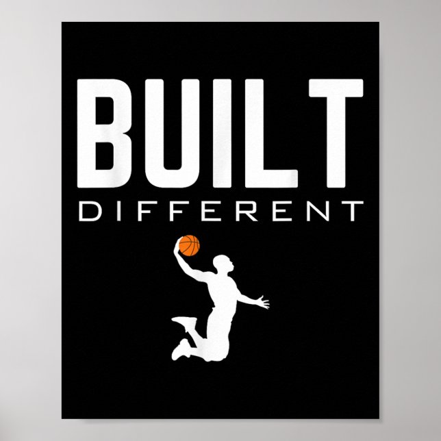 Built Different Basketball Player Quote Game Day M Poster (Front)
