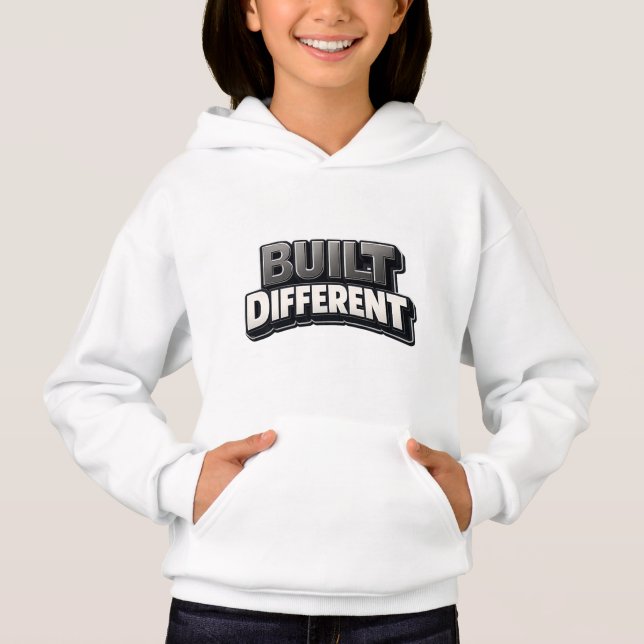 BUILT DIFFERENT – Bold Motivational Statement for  (Front)