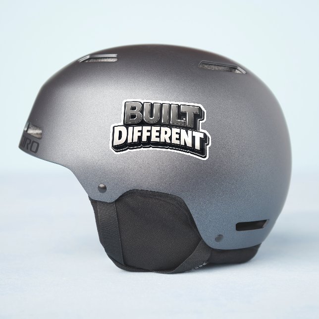 BUILT DIFFERENT – Bold Motivational Statement for  (Helmet Side)