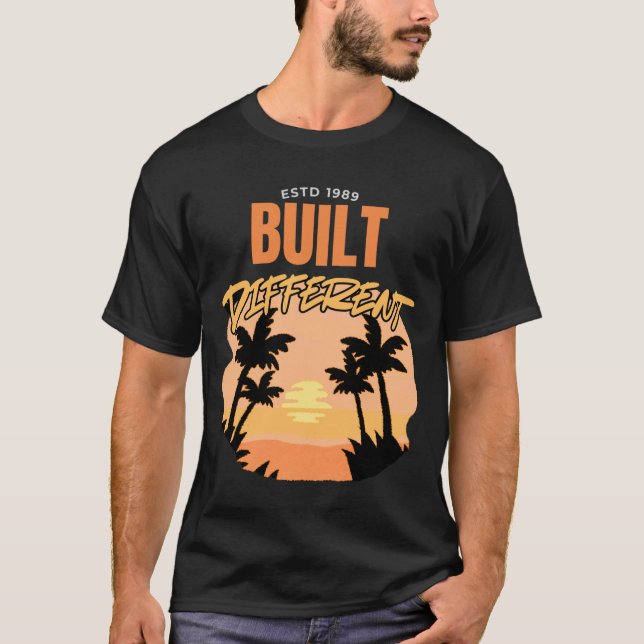 Built Different ESTD 1989 Palm Beach Tee (Front)