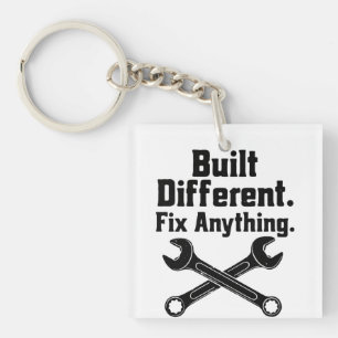 Built Different Fix Anything Mechanic Wrench Key Ring