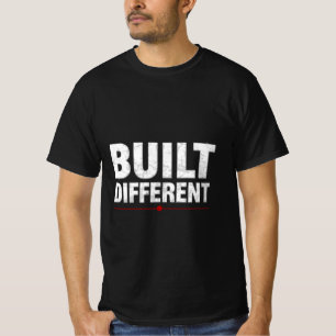 Built Different Gym Motivation Shirt   Fitness Min