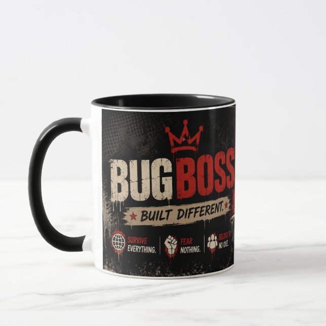Built Different Motivational Coffee Cup (Left)